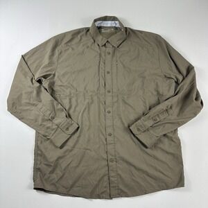Under Armour Button Up Tide Chaser 2.0 Shirt Mens XL  Olive Green Loose Fit